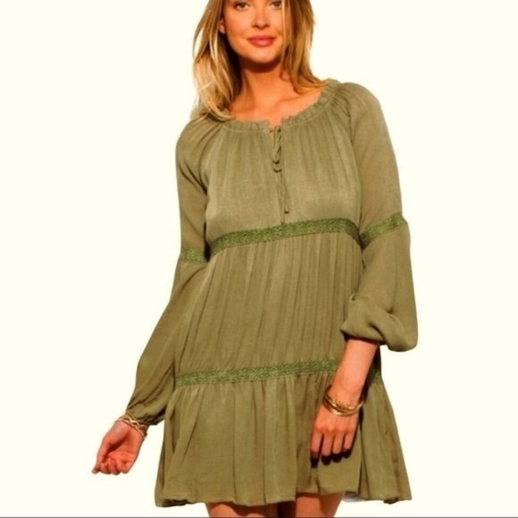 Anthropologie Sage The Label Tiered Dress - Picture 1 of 11